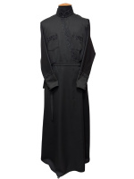 Подрясник, костюмная ткань, черный (двойной завиток) 50 р.