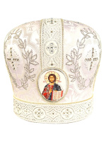 Митра парча Т (белое серебро) 57,5 р