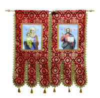 Хоругви тканевые, парча Т (иконы на холсте) 60/120