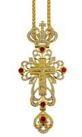 КРЕСТ Наперсный ↕14см ↔6см Латунь Позолочением Gold Plated