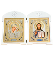 Икона-складень двойник Вседержитель Казанская (мдф) 18/24см
