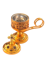 КАДИЛЬНИЦА ↕13см Ø6см Металл (золотистая)