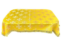 Скатерть парча Т (желто-золотая) 110/120 см