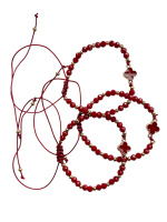 Браслет плетеный Ван Клиф (красный)