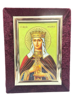 Икона бархат св. мц. Людмила  9/12 см