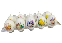 Свеча с наклейками ДЕКОРАТИВНАЯ ПАСХАЛЬНАЯ Яйцо ↕ 6,5см Парафин