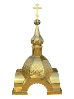 Каплычка из булата однокупольная с колонами (желтый) 1,5/1,5