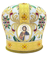 Митра парча Греция (золото бордо) 61р