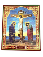 Литография иконы ГОЛГОФА 20/24 см