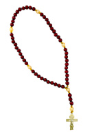 Чётки БОРДО с металическим крестом 50 зерен 