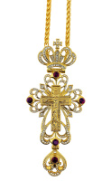 КРЕСТ Наперсный ↕14см ↔6см Латунь Позолочением Gold Plated