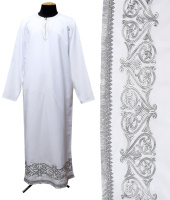 Подризник, габардин, вышивка,  (завиток серце) 60/155 см