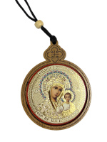 Подвеска  Дерево СПАСИ І ЗБЕРЕЖИ КАЗАНСКАЯ икона  6/6см