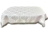 Скатерть парча Т (белое серебро) 110/110см