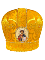 Митра парча Греция (желтая с золотом) 57р