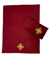 Плат для причастия лен Крест (вышивка) 50/60