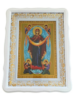 Покров Пресвятой Богородицы (багет виноград) 30/40 см