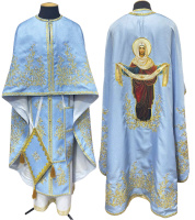Облачение греческого покроя, парча Т (вышивка, икона Покрова) 54/145