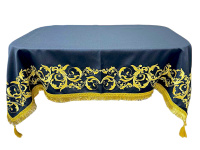 Скатерть постовая габардин  (золотая вышивка ) 145/145 см