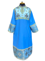 Стихарь комбинированный габардин + парча (голубой) 110 см