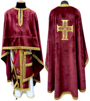 Облачение греческое бархат  (бордо) 54/145