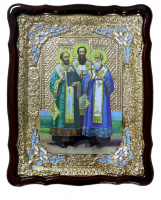 Икона Трех Святых полуриза 52/64 см