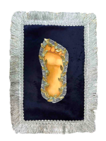 Стопа Божией Матери Почаевская (декор на бархате) 18/28см