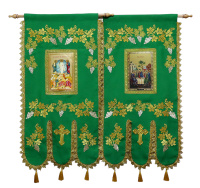 Хоругви тканевые, вышитые, габардин (виноград) 60/120
