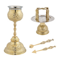 ЕВХАРИСТИЧЕСКИЙ НАБОР 250мл Латунь Греция (9393В)