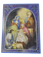 Икона литография Рождество Богородицы 30/40 см