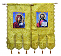 Хоругви тканевые, парча Т (иконы на холсте) 60/120
