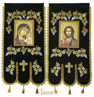 Хоругви тканевые, вышитые, габардин (виноград) 60/120