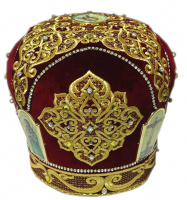 Митра, бархат, бордо (вышивка) 58р