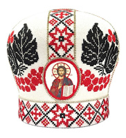 Митра иерейская вышивка на парче  (калина) 55р
