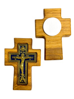 Крест на липучке (дерево+металл) 6/9 см