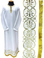 Подризник габардин с вышивкой (ЗОЛОТО) 52/150