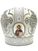 Митра парча Греция (белое серебро) 59р