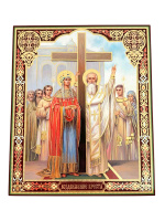 Литография иконы ВОЗДВИЖЕНИЕ КРЕСТА 20/24 см