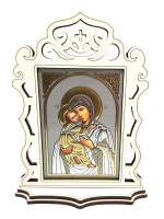 Икона ВЛАДИМИРСКАЯ икона на подставке (дерево) ↕13см ↔10см 