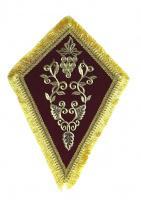 Плат под крест, виноград вышивка, бахрома  30/42