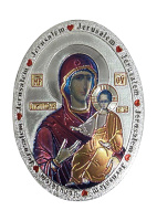 Икона магнит БОГОРОДИЦА (овал) 5/6,5 см