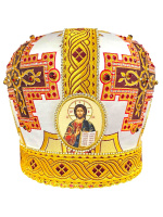 Митра парча Греция (золото бордо) 59р