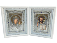 Вседержитель Казанская №35 (ажурная) белая рамка 22/28см