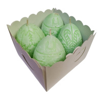 Свеча ДЕКОРАТИВНАЯ ПАСХАЛЬНАЯ Яйцо с орнаментом ↕ 8см Парафин