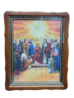 Икона Сошествия Святого Духа (холст, деревянная рамка) 40/50см