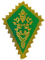 Плат под крест, виноград вышивка, зубчик зеленый 30/42