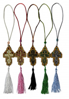 Подвеска Крест цветная нить  (нов)  4/6  см