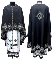 Комплект фелонов греческого кроя габардин (черно-белый) 54/145