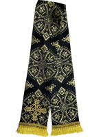 Закладка для Евангелия парча Т, черныйй с золотом 11/100