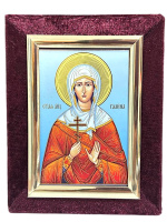 Икона бархат св. мц. Галина  9/12 см